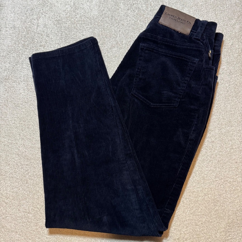 Lauren Jeans Co Ralph Lauren Vintage Navy Corduroy Straight Leg Pants Size 6P